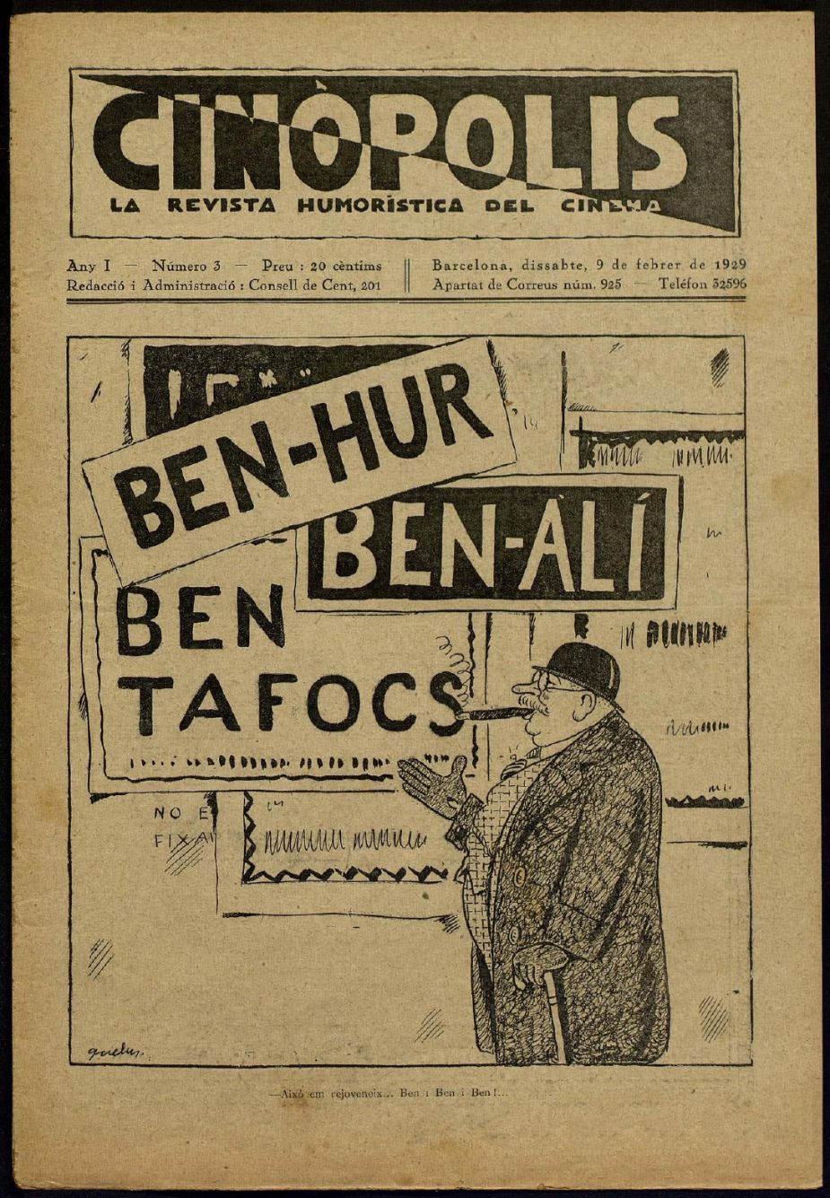 CINOPOLIS magazine side cover Issue 3 9 February 1929