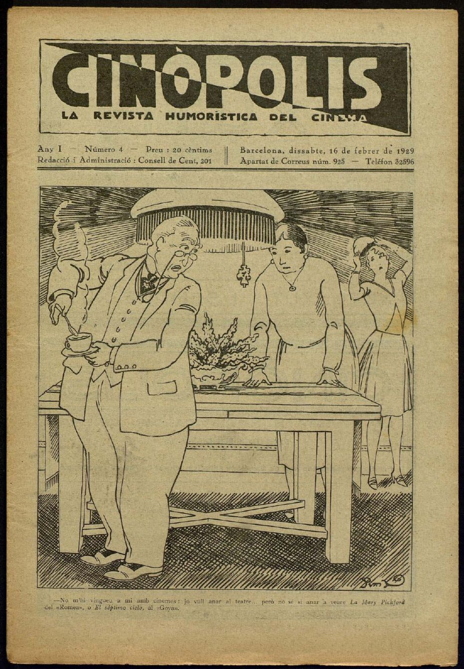 CINOPOLIS magazine side cover Issue 4 16 February 1929
