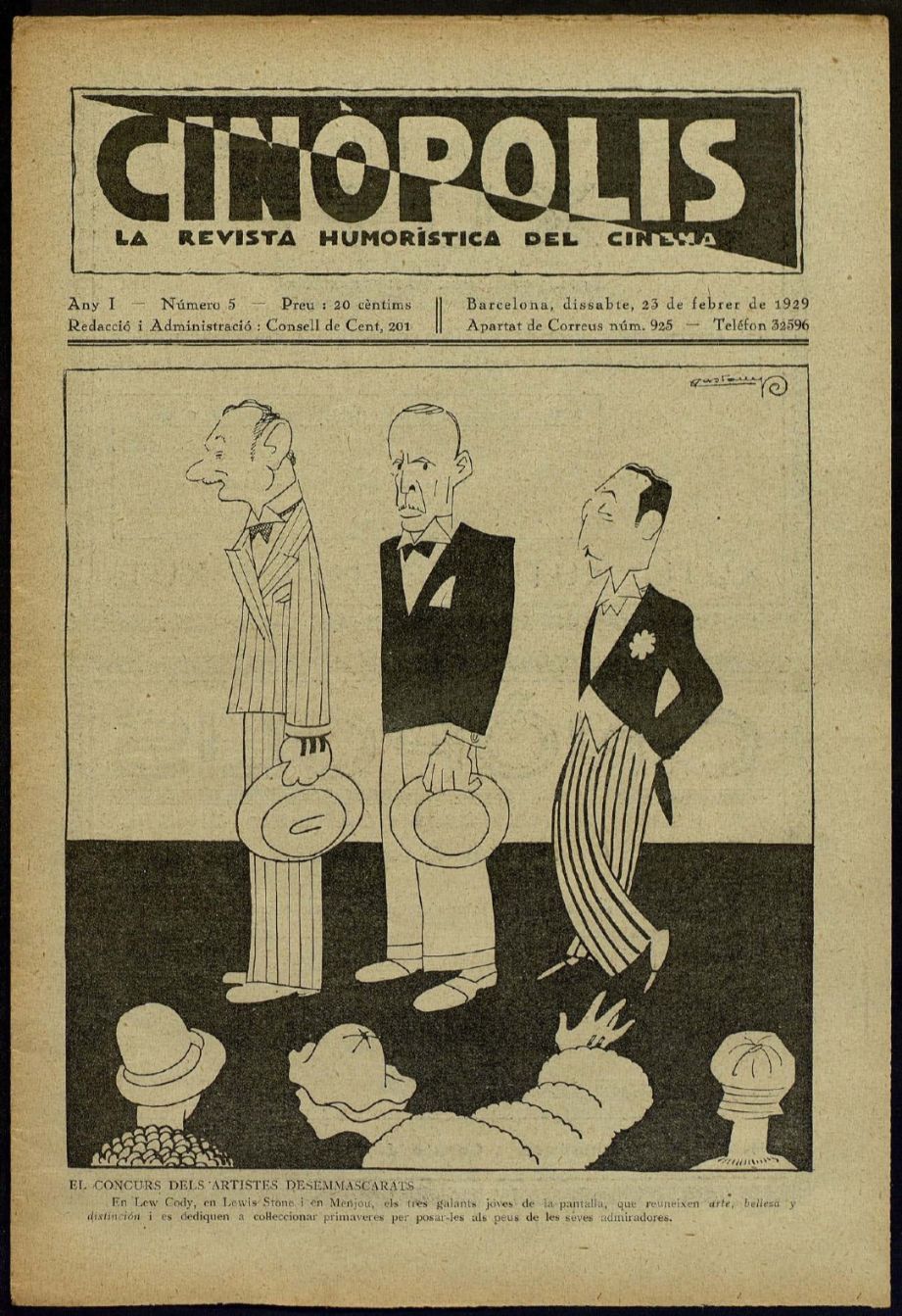 CINOPOLIS magazine side cover Issue 5 23 February 1929