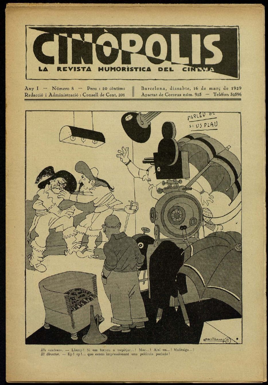 CINOPOLIS magazine side cover Issue 8 16 March 1929