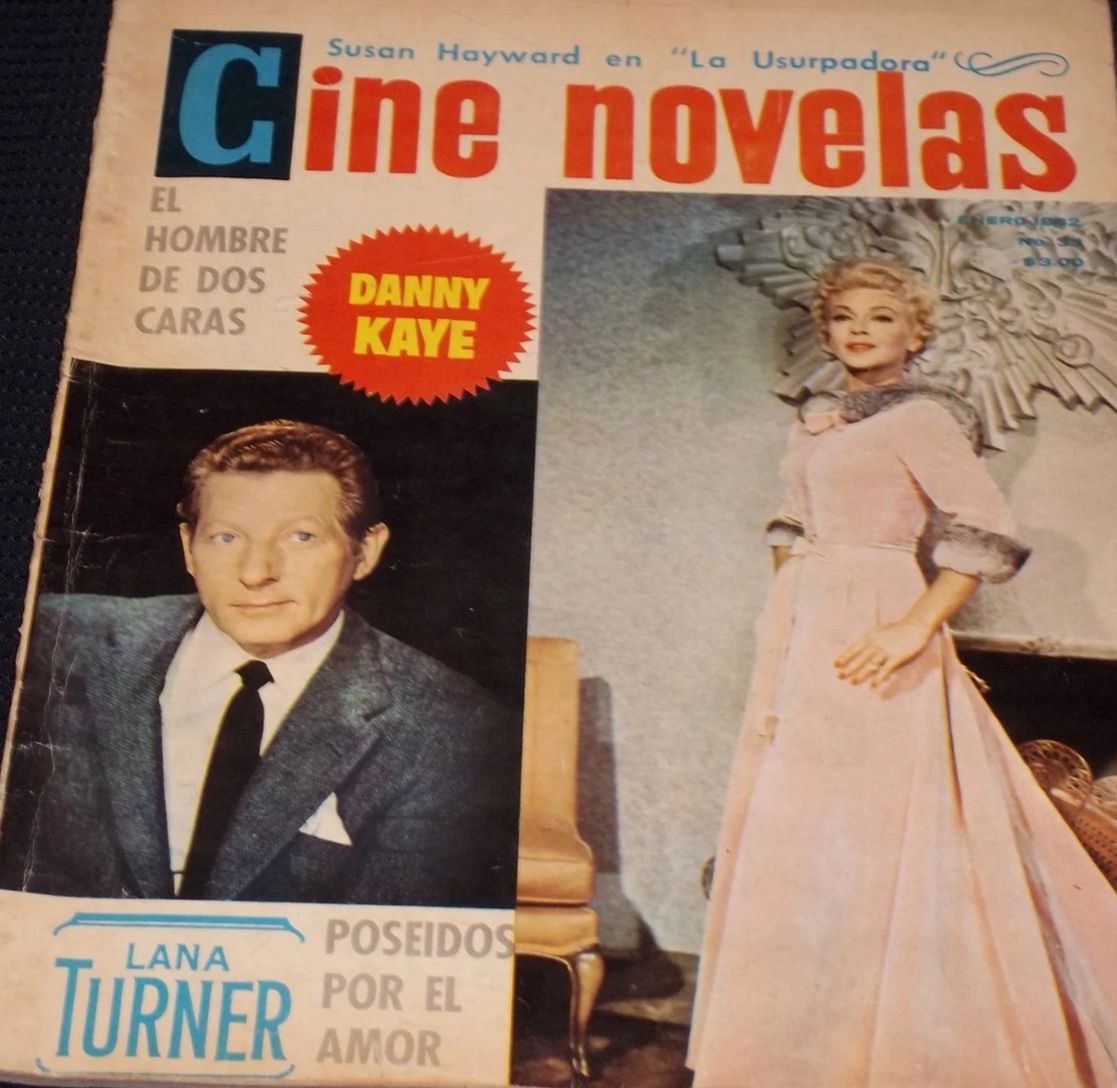 CINE NOVELAS magazine side cover  January 1962