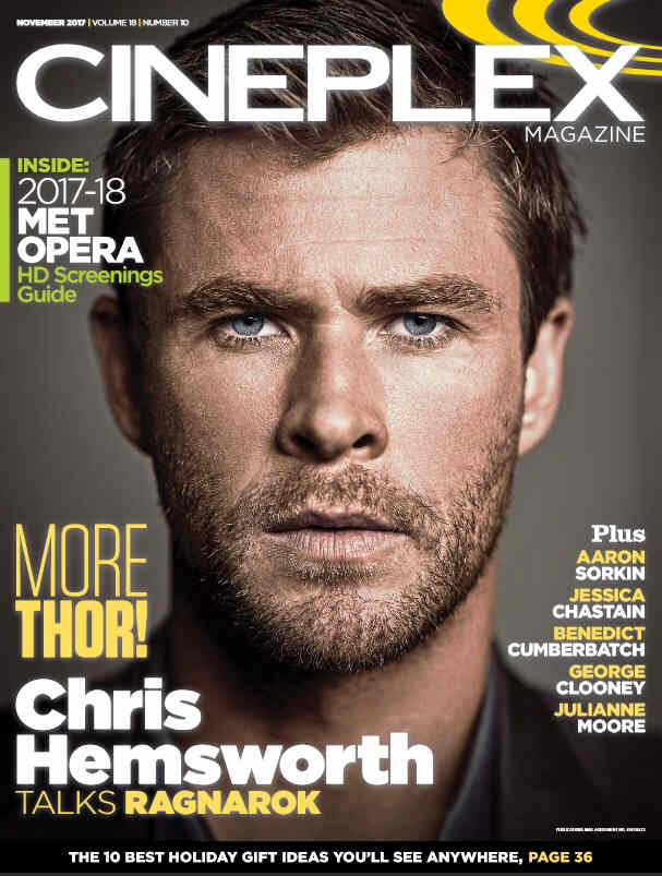 CINEPLEX magazine side cover  November 2017