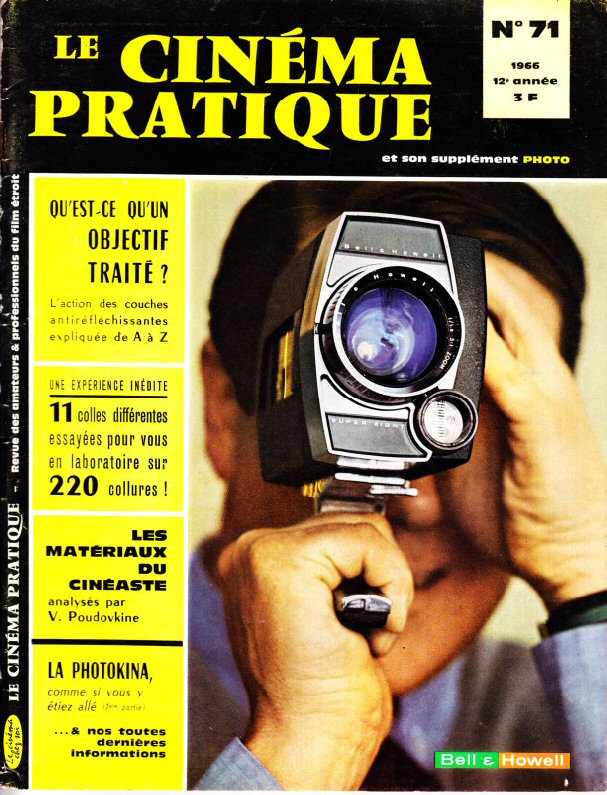 CINEMA PRATIQUE magazine side cover Issue 71   1966