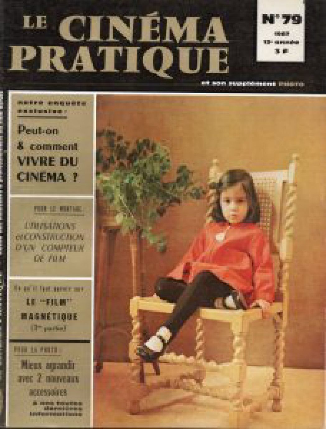 CINEMA PRATIQUE magazine side cover Issue 79   1967