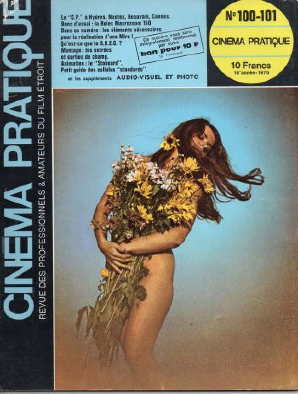 CINEMA PRATIQUE magazine side cover Issue 100-101   1970