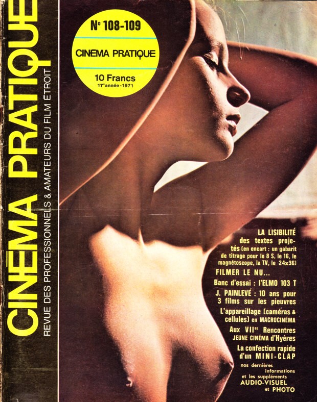 CINEMA PRATIQUE magazine side cover Issue 108-109   1971