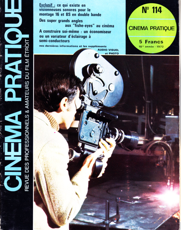 CINEMA PRATIQUE magazine side cover Issue 114   1972
