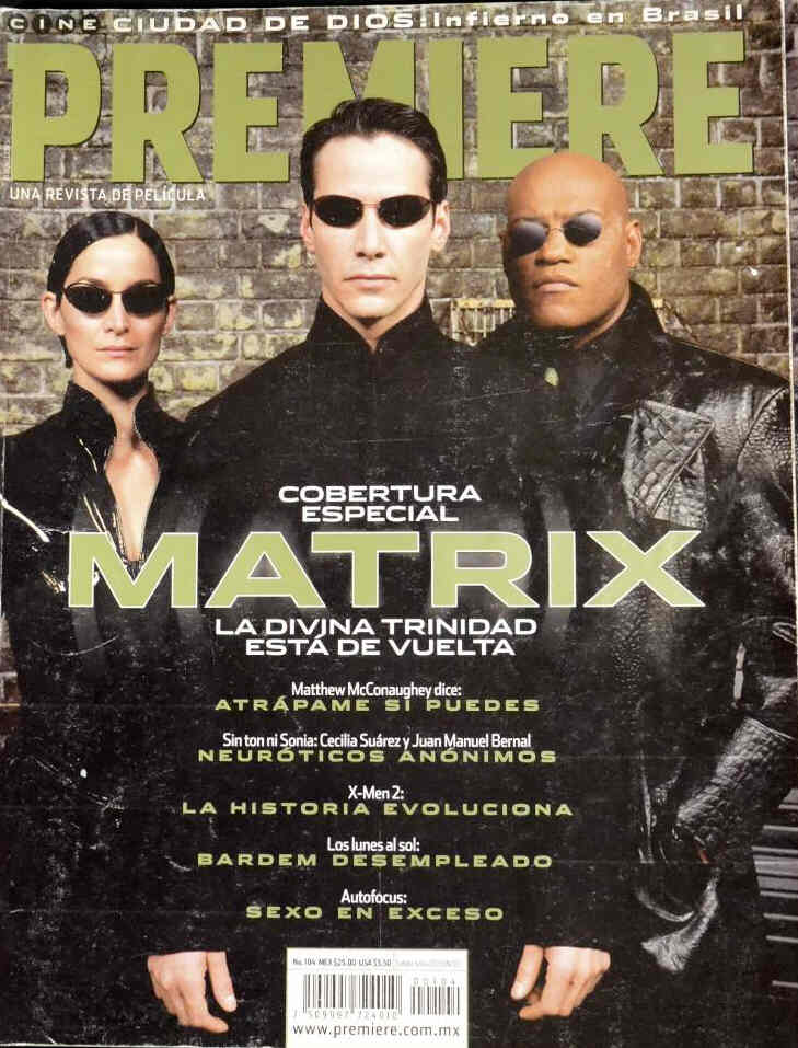 CINE PREMIERE magazine side cover Issue 104 May 2003