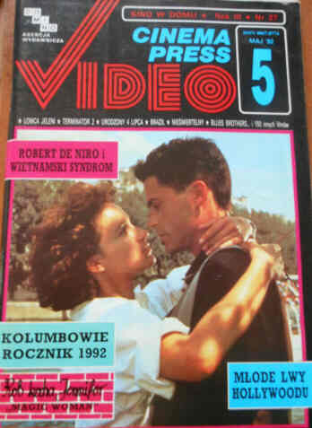CINEMA PRESS VIDEO magazine side cover Issue 27 May 1992