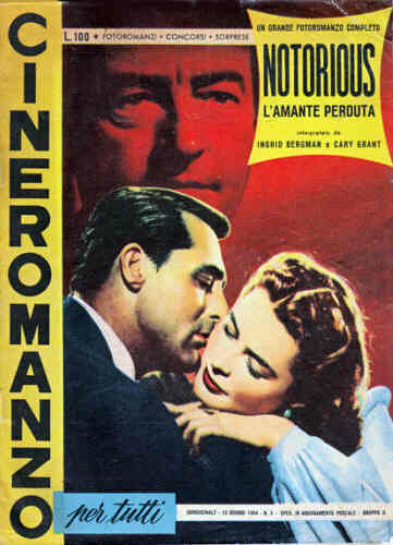 CINEROMANZO PER TUTTI magazine side cover Issue 3 13 June 1954