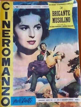 CINEROMANZO PER TUTTI magazine side cover Issue 6 August 1954