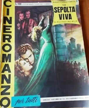 CINEROMANZO PER TUTTI magazine side cover Issue 9 September 1954