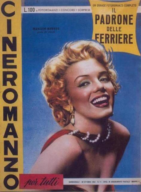 CINEROMANZO PER TUTTI magazine side cover Issue 11 October 1954