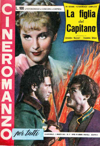CINEROMANZO PER TUTTI magazine side cover Issue 17 5 March 1955