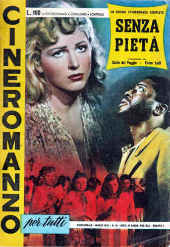 CINEROMANZO PER TUTTI magazine side cover Issue 18 20 March 1955