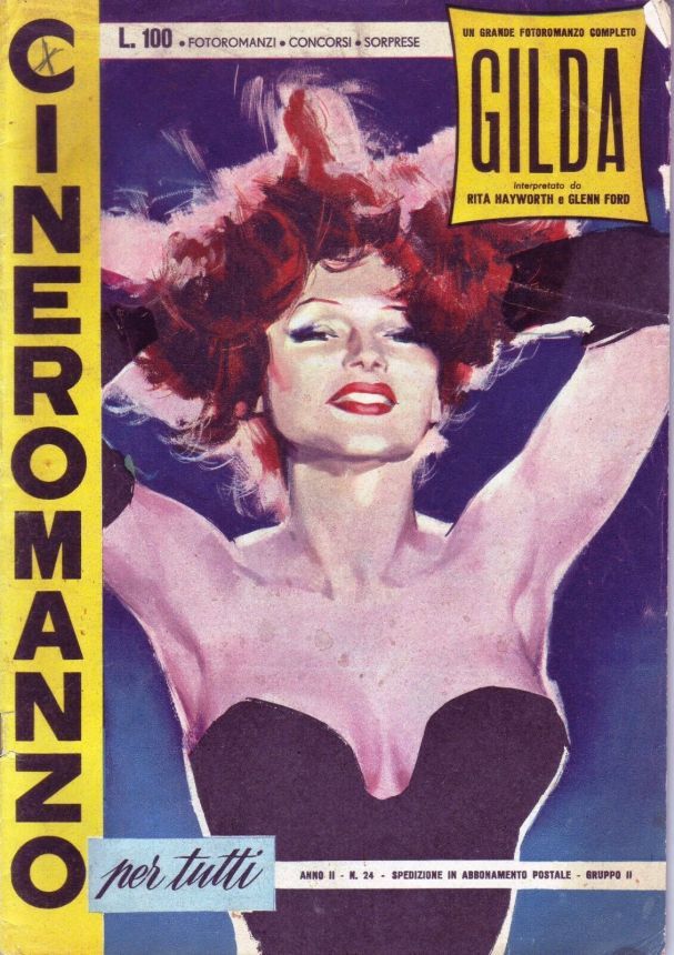 CINEROMANZO PER TUTTI magazine side cover Issue 24 August 1955