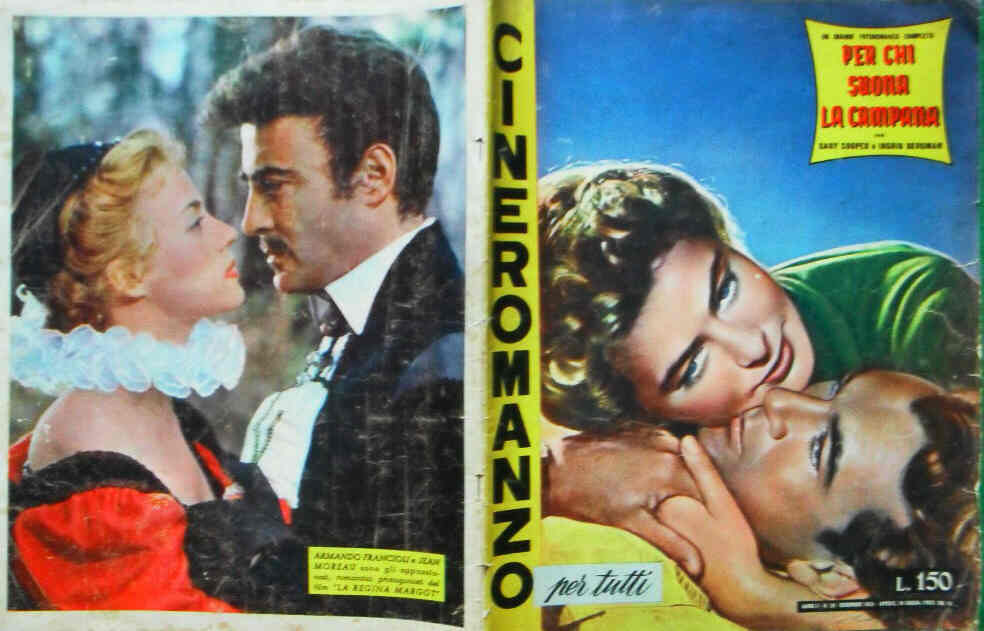 CINEROMANZO PER TUTTI magazine side cover Issue 26 December 1955