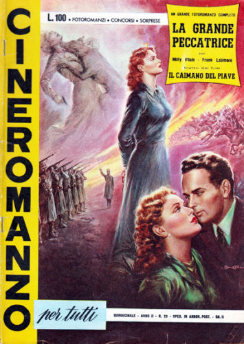 CINEROMANZO PER TUTTI magazine side cover Issue 23  1955