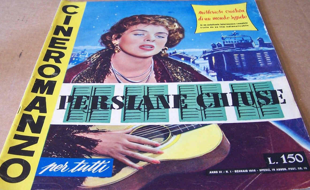 CINEROMANZO PER TUTTI magazine side cover Issue 1 January 1956
