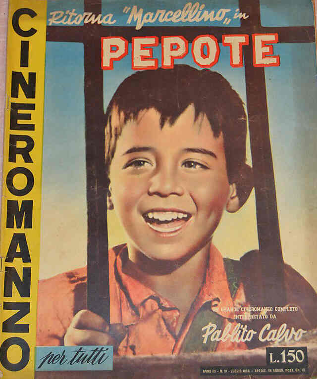 CINEROMANZO PER TUTTI magazine side cover Issue 31 July 1956