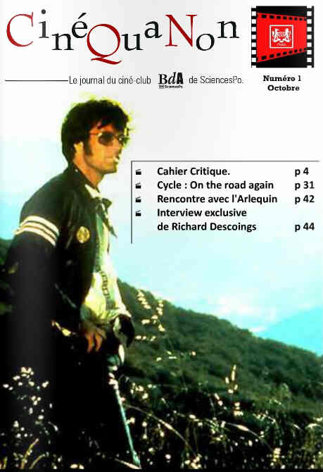 CINE QUA NON (FRANCE) magazine side cover Issue 1 October 2009