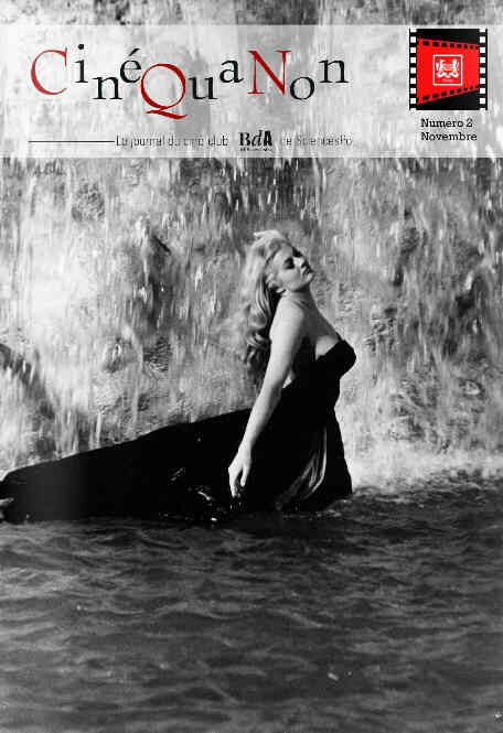 CINE QUA NON (FRANCE) magazine side cover Issue 2 November 2009
