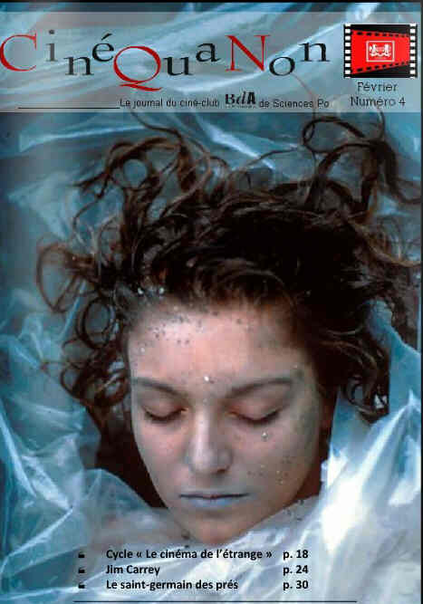CINE QUA NON (FRANCE) magazine side cover Issue 4 February 2010