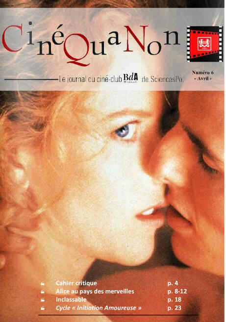CINE QUA NON (FRANCE) magazine side cover Issue 6 April 2010