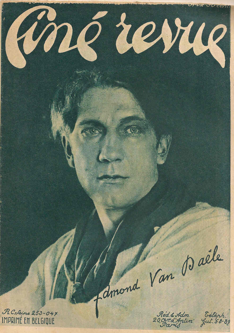 CINE REVUE (20s Be) magazine side cover Issue 6 13 March 1925