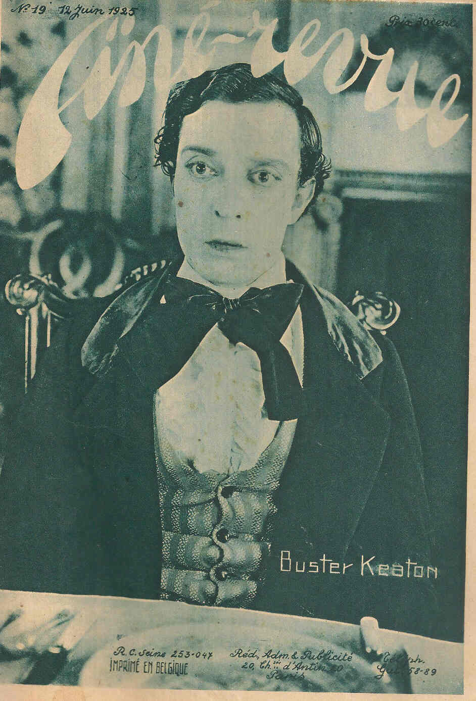 CINE REVUE (20s Be) magazine side cover Issue 19 12 June 1925