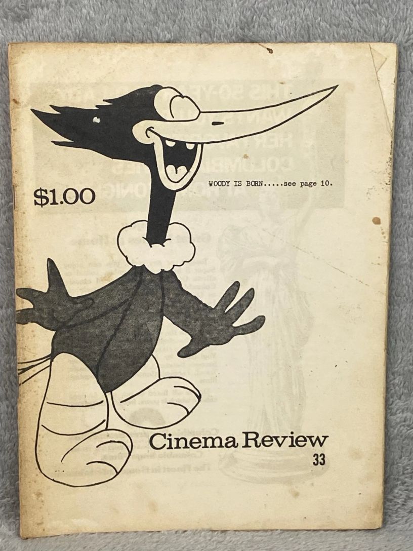 CINEMA REVIEW INDIANAPOLIS magazine side cover Issue 33  November 1977