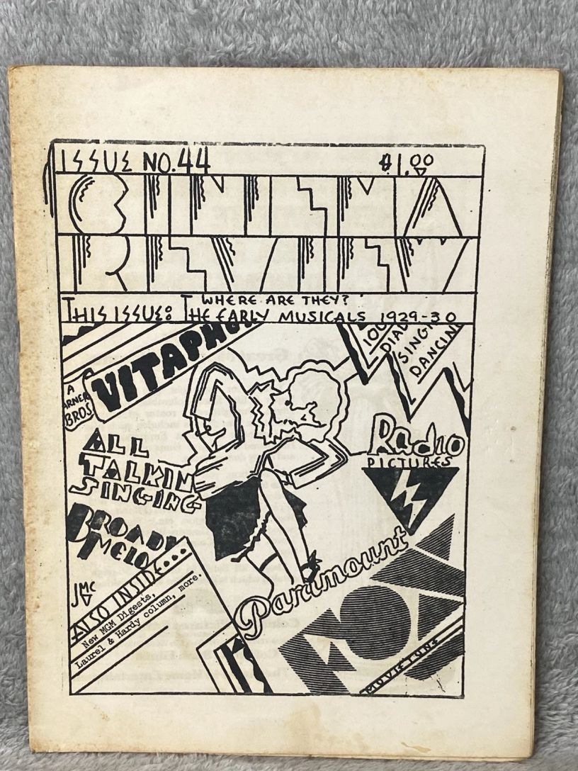 CINEMA REVIEW INDIANAPOLIS magazine side cover Issue 44  October 1978