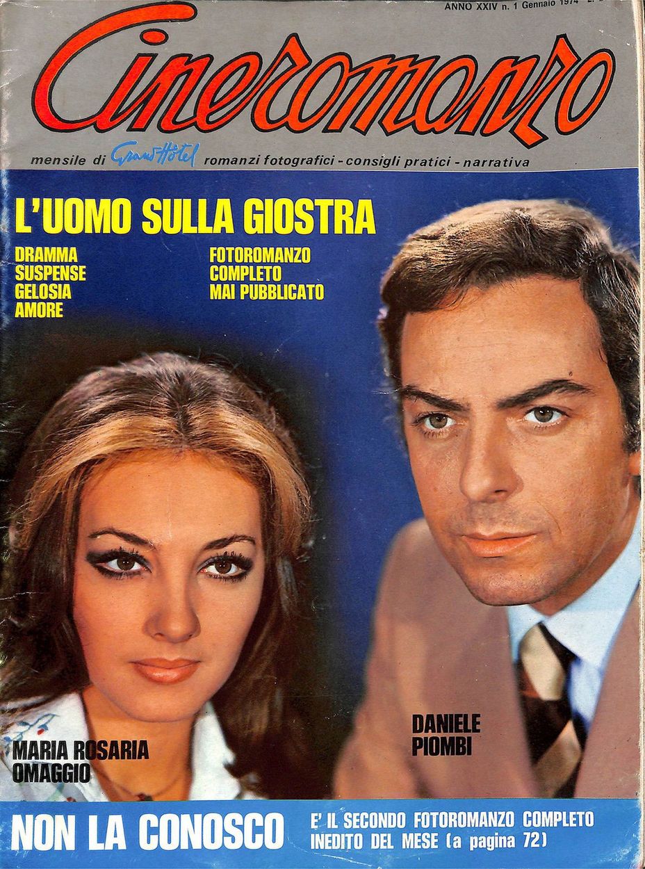 CINEROMANZO magazine side cover January 1974