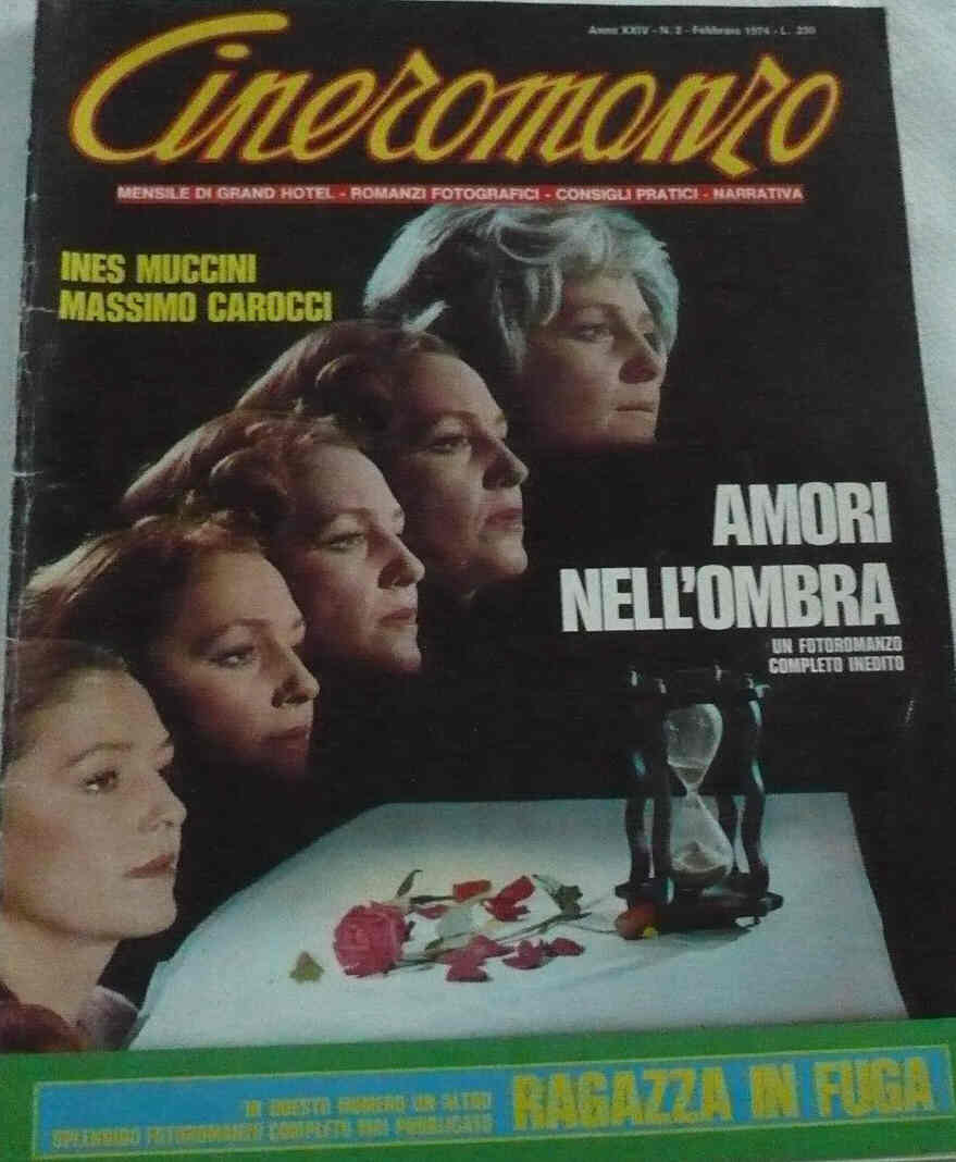 CINEROMANZO magazine side cover February 1974