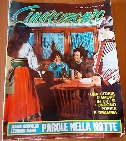CINEROMANZO magazine side cover April 1974