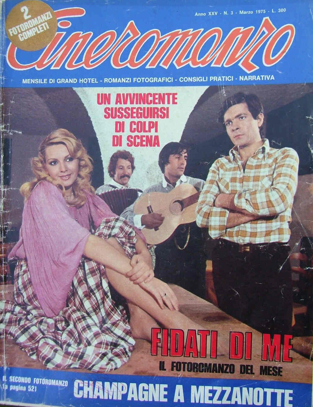 CINEROMANZO magazine side cover March 1975