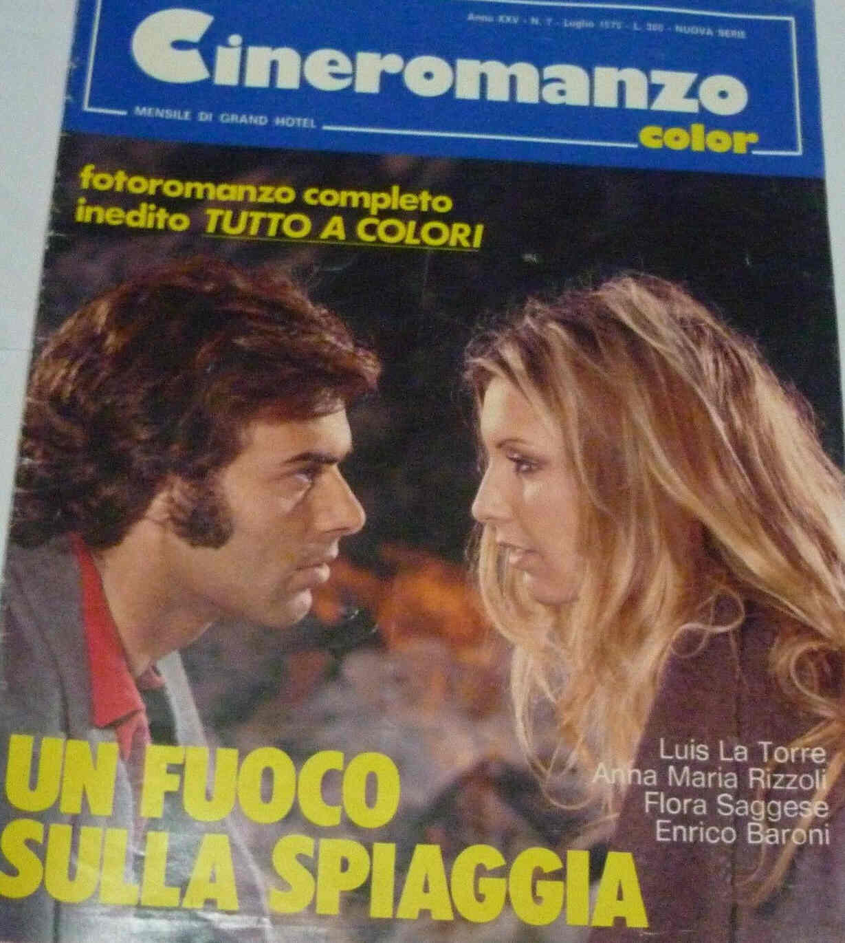 CINEROMANZO magazine side cover July 1975