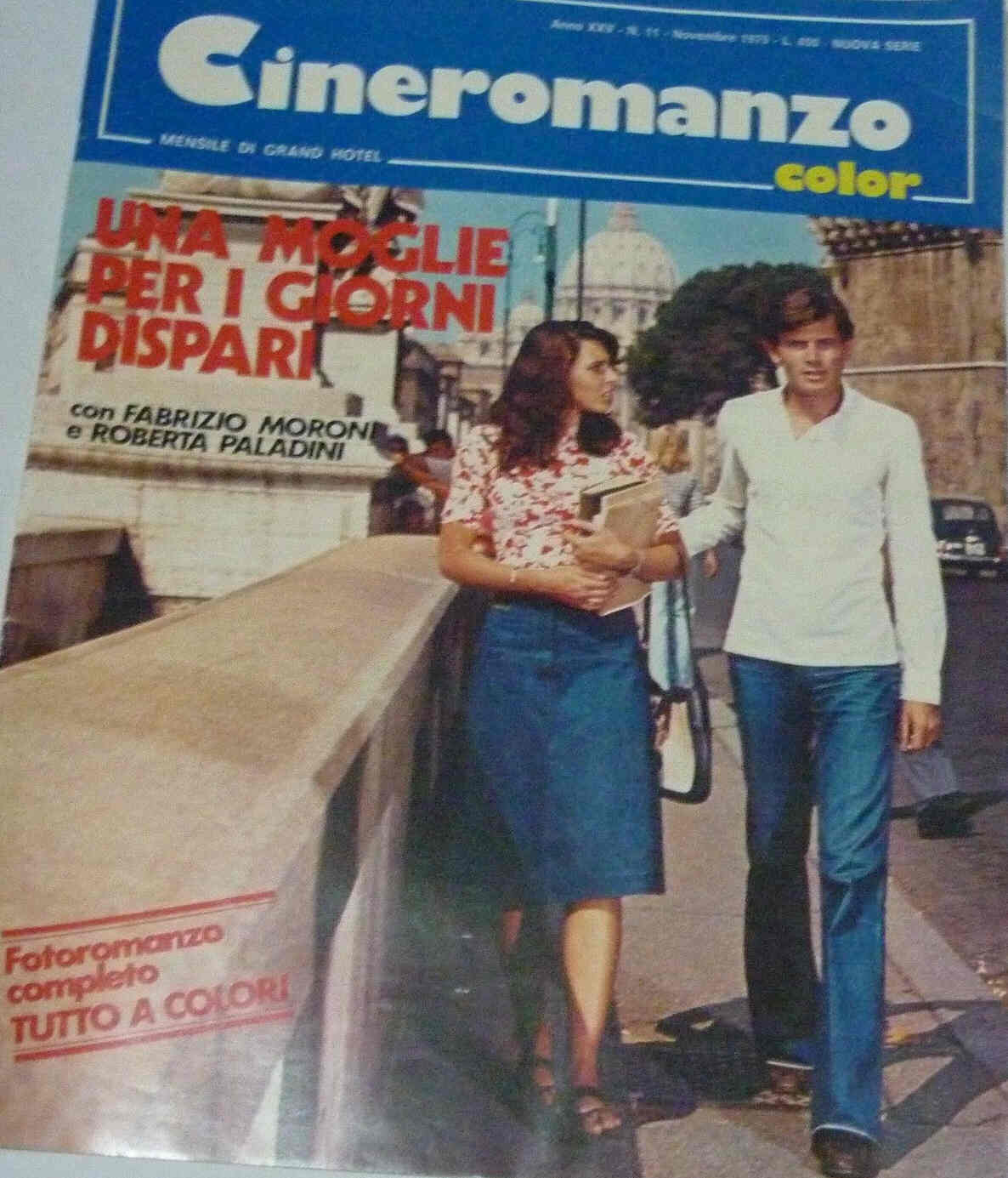 CINEROMANZO magazine side cover November 1975