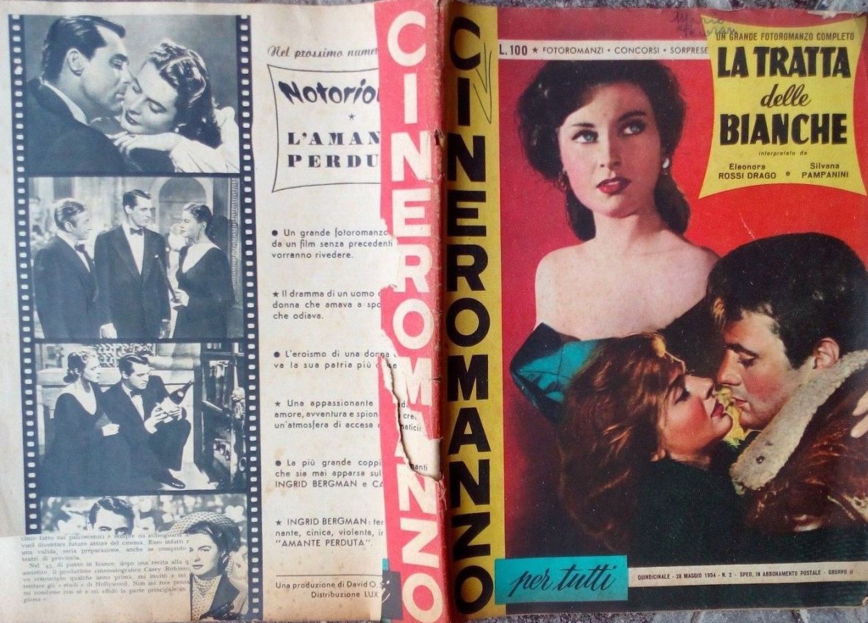 CINEROMANZO PER TUTTI magazine side cover Issue 2 28 May 1954