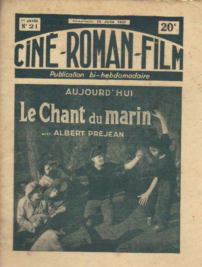 CINE-ROMAN-FILM magazine side cover Issue 21 16 June 1933