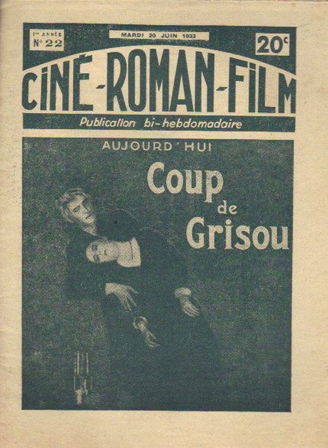 CINE-ROMAN-FILM magazine side cover Issue 22 20 June 1933