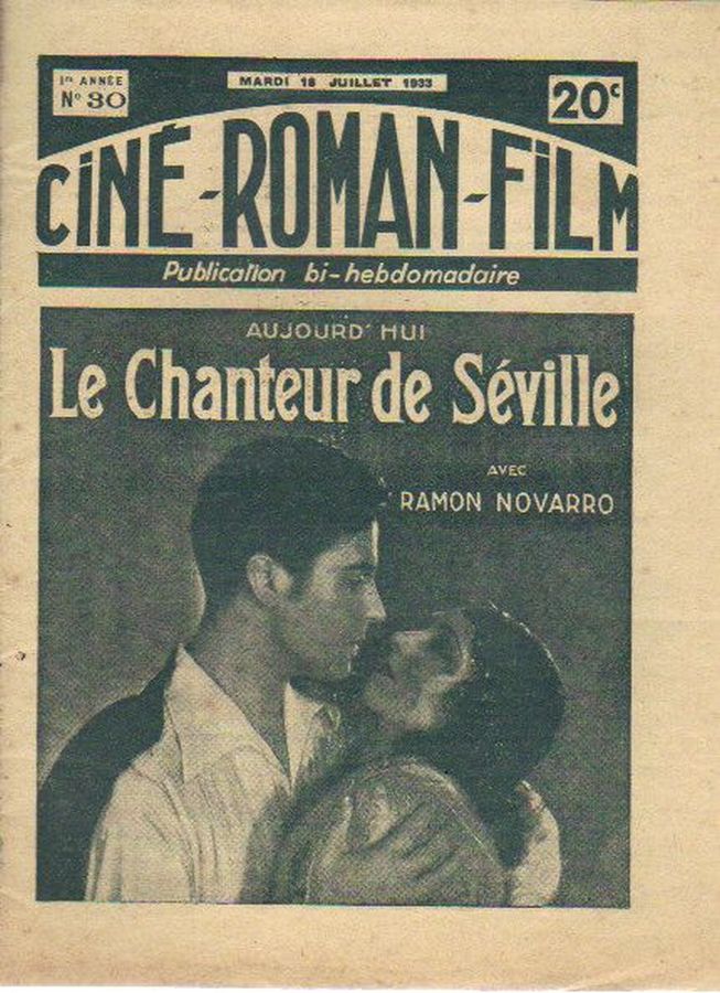 CINE-ROMAN-FILM magazine side cover Issue 30 18 July 1933