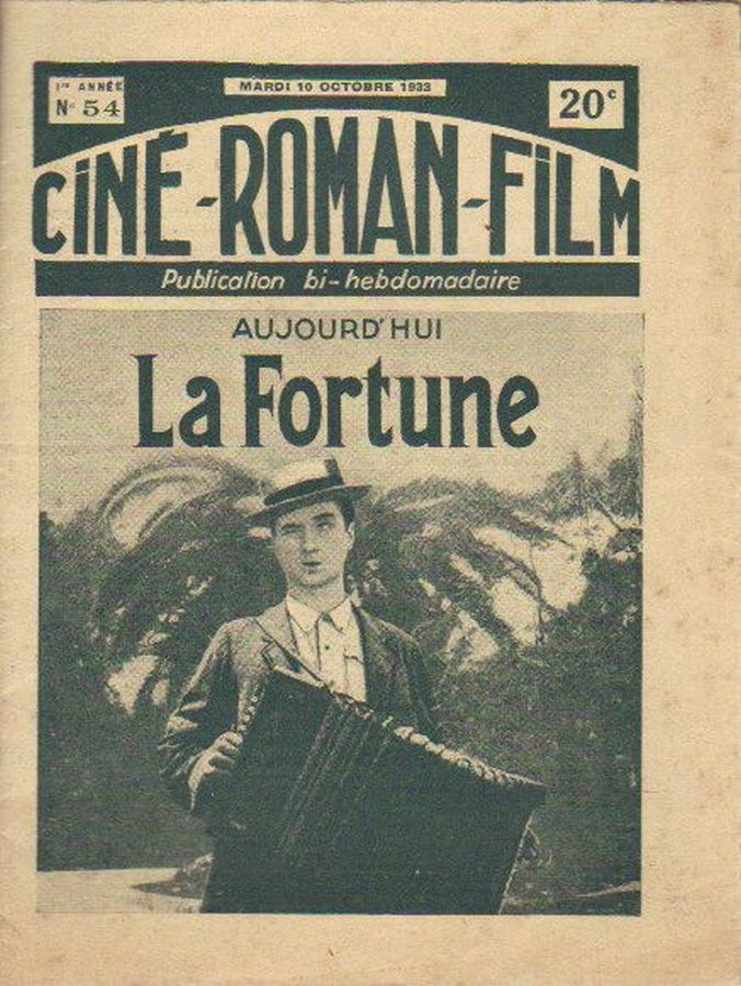 CINE-ROMAN-FILM magazine side cover Issue 54 10 October 1933