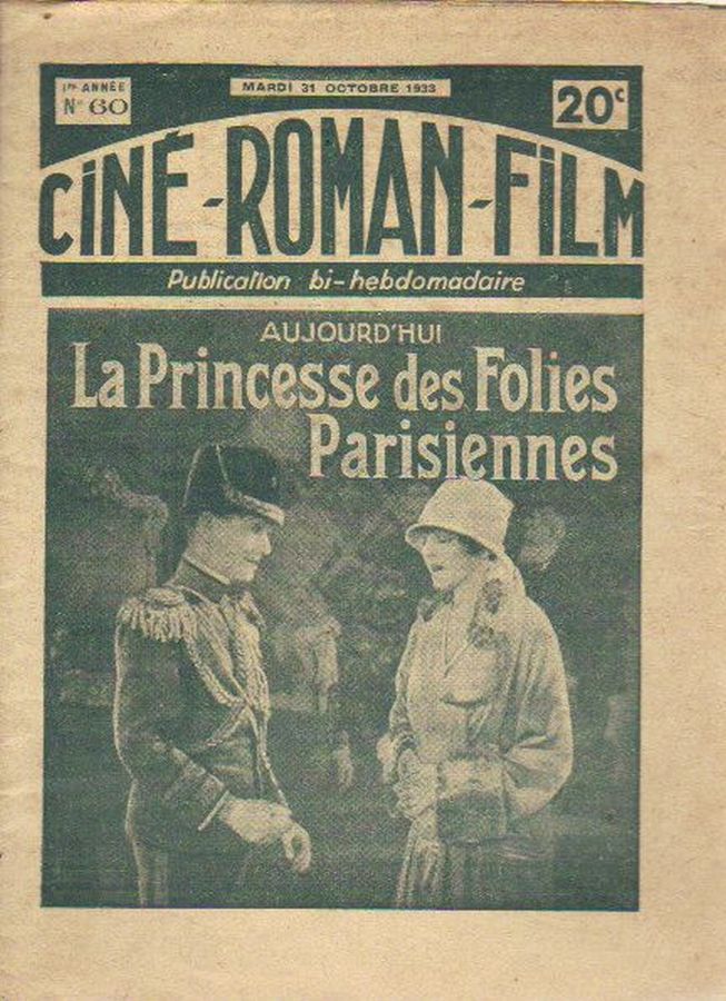 CINE-ROMAN-FILM magazine side cover Issue 60 31 October 1933