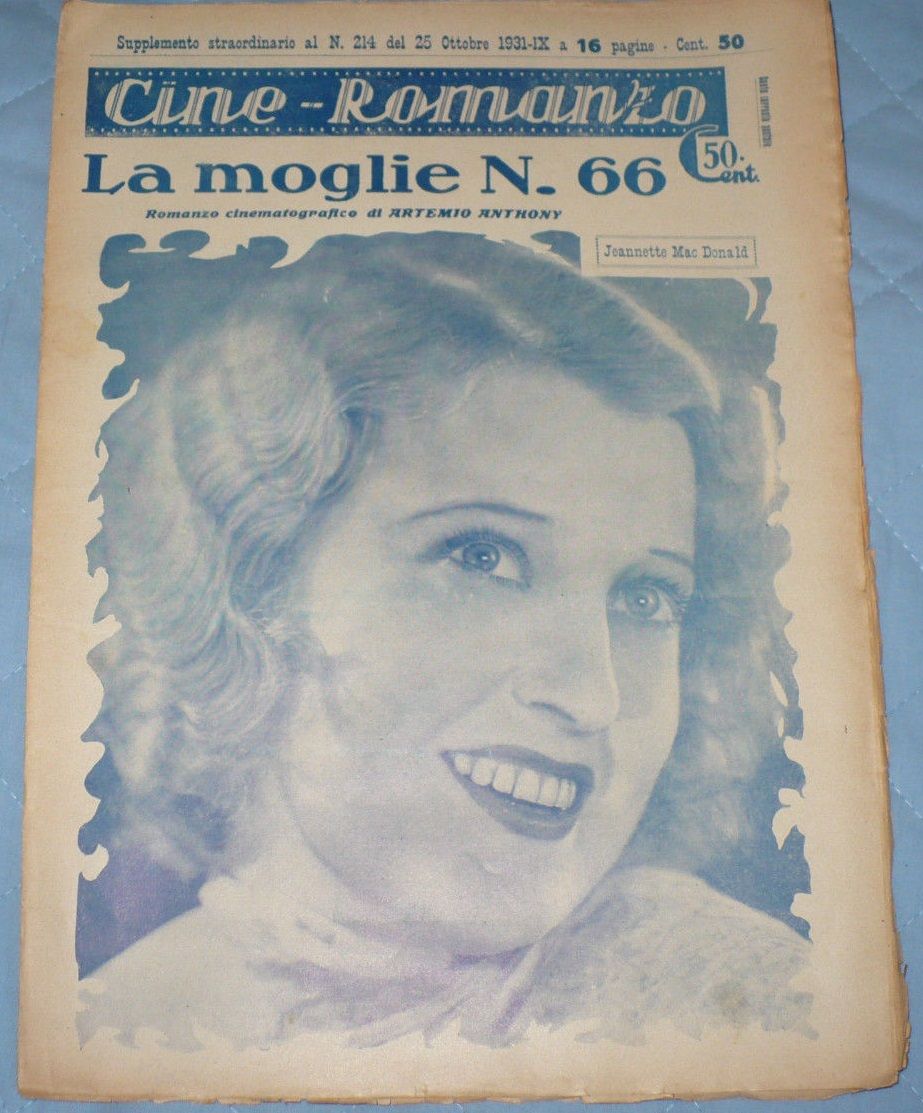 CINE ROMANZO magazine side cover Issue 214 25 October 1931
