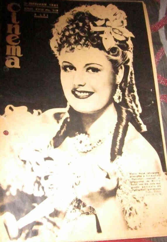 CINEMA (Romania) magazine side cover Issue 67 11 May 1941