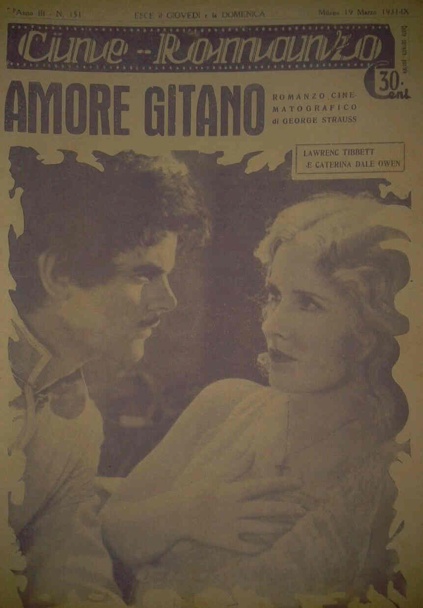 CINE ROMANZO magazine side cover Issue 151 19 March 1931