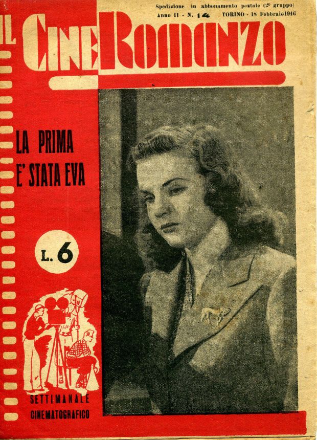 CINEROMANZO 1945 magazine side cover Issue 14 18 February 1946