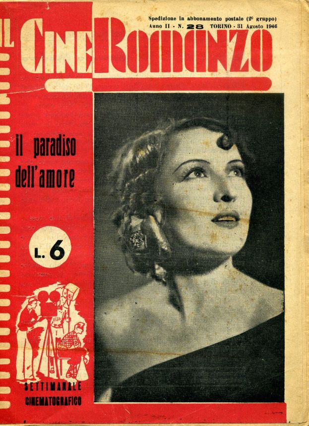 CINEROMANZO 1945 magazine side cover Issue 28 31 August 1946