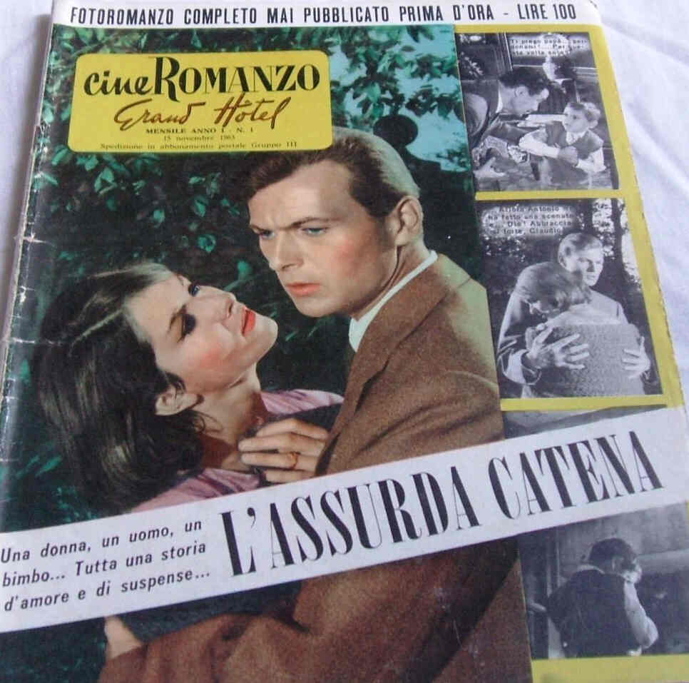 CINE ROMANZO GRAND HOTEL magazine side cover Issue 1 15 November 1963